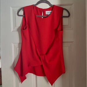 Joseph Ribkoff Vibrant Coral sleeveless Blouse NEVER WORN
